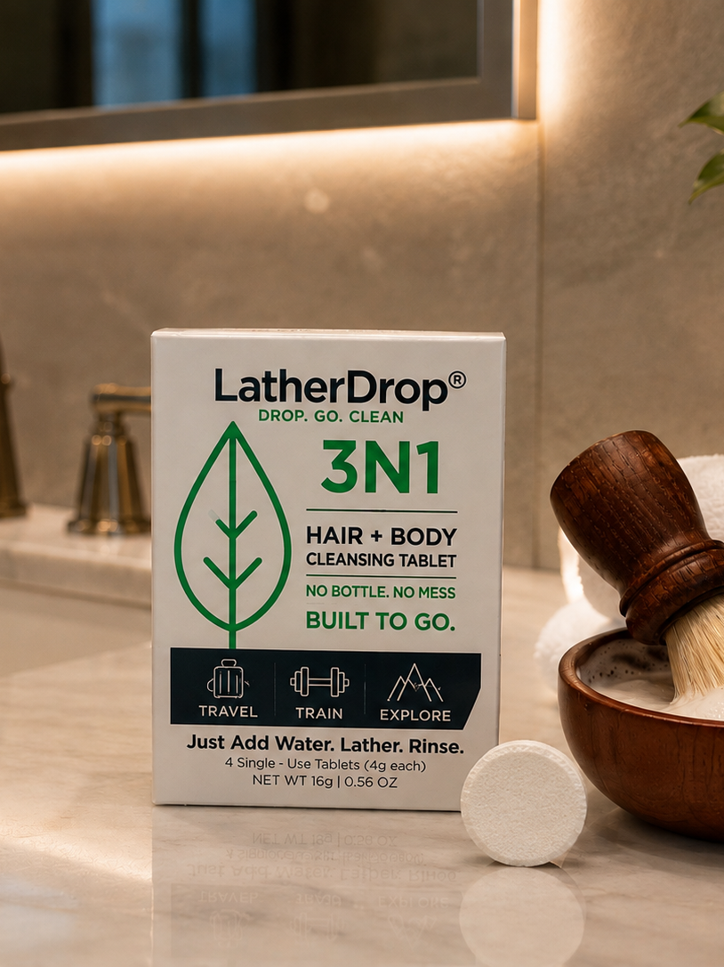 LatherDrop in Shave Bowl with Brush